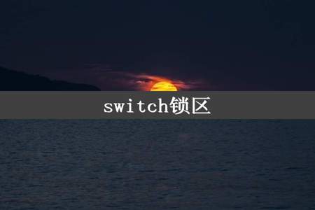 switch锁区