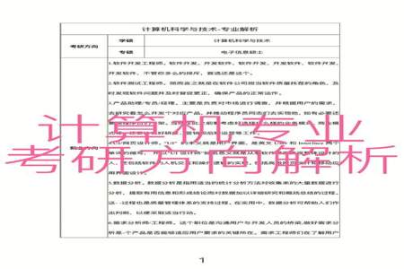 信息与计算科学考计算机专业的研究生算不算跨专业