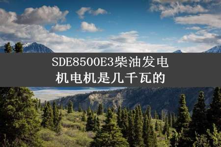 SDE8500E3柴油发电机电机是几千瓦的