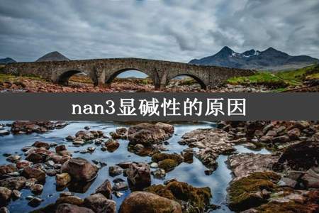 nan3显碱性的原因