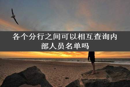 各个分行之间可以相互查询内部人员名单吗