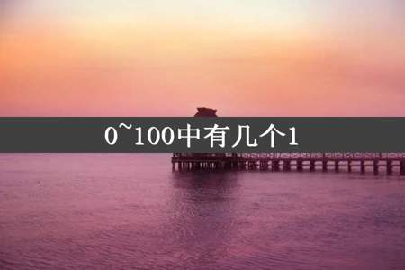 0~100中有几个1