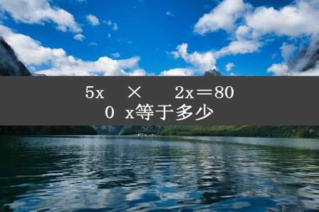 5x  ×   2x＝800 x等于多少