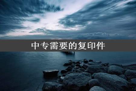 中专需要的复印件