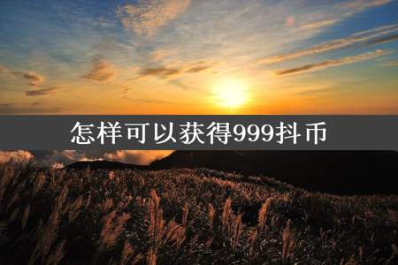 怎样可以获得999抖币