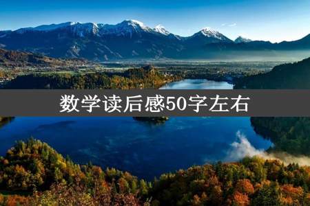 数学读后感50字左右