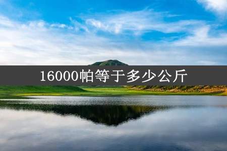 16000帕等于多少公斤