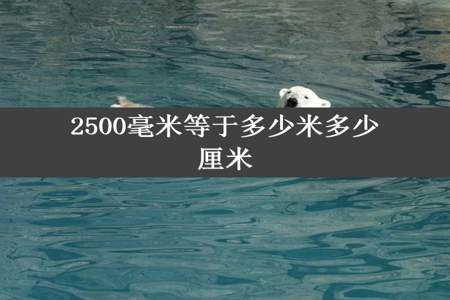 2500毫米等于多少米多少厘米