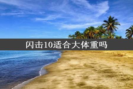 闪击10适合大体重吗