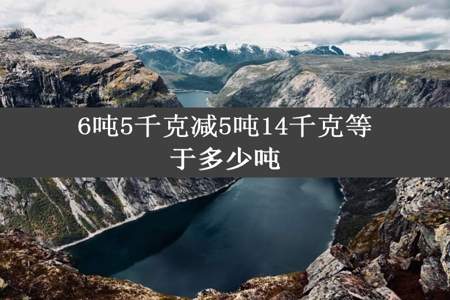 6吨5千克减5吨14千克等于多少吨