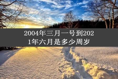 2004年三月一号到2021年六月是多少周岁