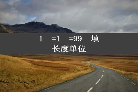 1  =1  =99  填长度单位