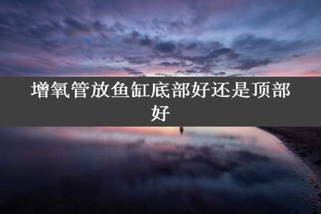 增氧管放鱼缸底部好还是顶部好