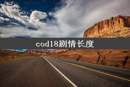 cod18剧情长度