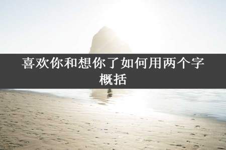 喜欢你和想你了如何用两个字概括