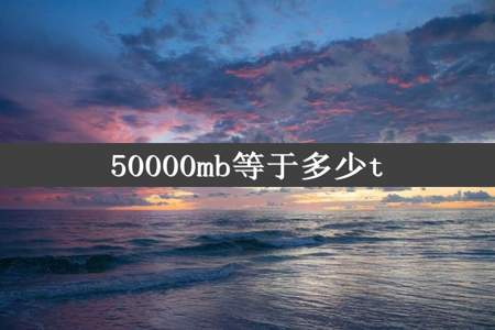 50000mb等于多少t