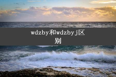 wdzby和wdzbyj区别