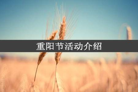 重阳节活动介绍