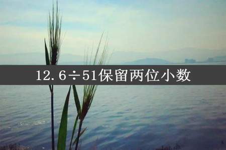 12.6÷51保留两位小数