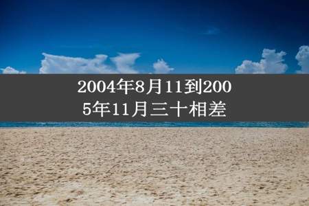 2004年8月11到2005年11月三十相差