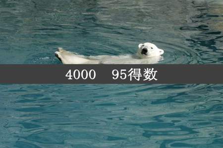 4000✘95得数