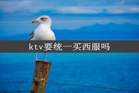 ktv要统一买西服吗