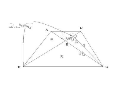 用三种方法把一个三角形分成面积相等的四个三角形