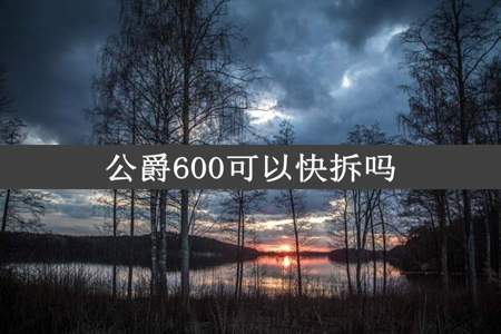 公爵600可以快拆吗