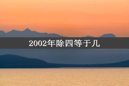 2002年除四等于几