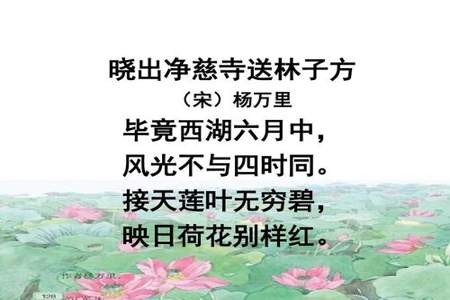 晓出净慈寺送林子方在几年级课本