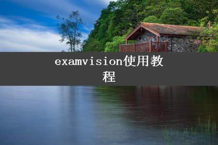 examvision使用教程