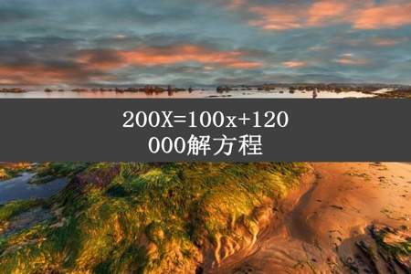 200X=100x+120000解方程