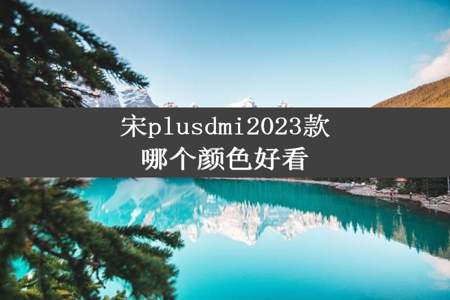 宋plusdmi2023款哪个颜色好看