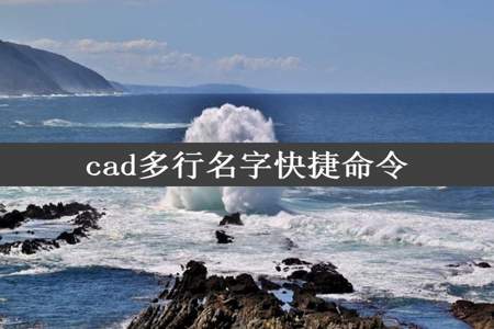 cad多行名字快捷命令