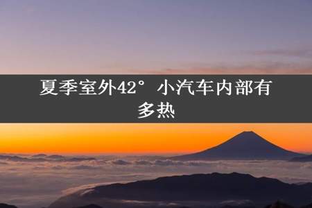 夏季室外42°小汽车内部有多热