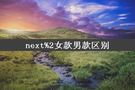 next%2女款男款区别