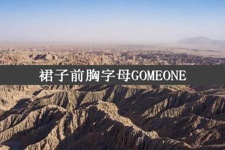 裙子前胸字母GOMEONE