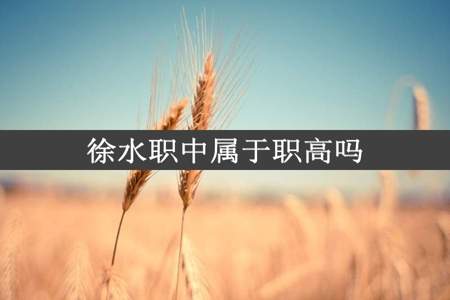 徐水职中属于职高吗