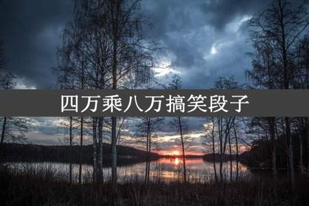 四万乘八万搞笑段子