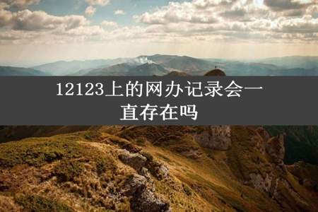 12123上的网办记录会一直存在吗