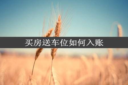 买房送车位如何入账