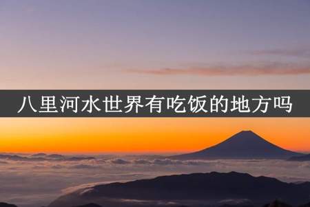 八里河水世界有吃饭的地方吗