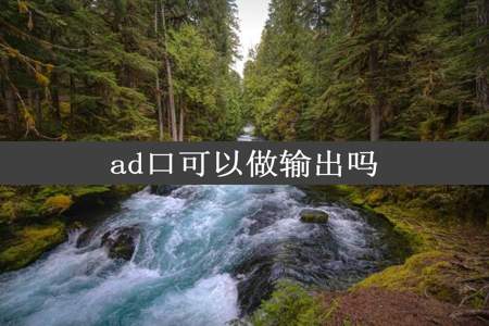 ad口可以做输出吗