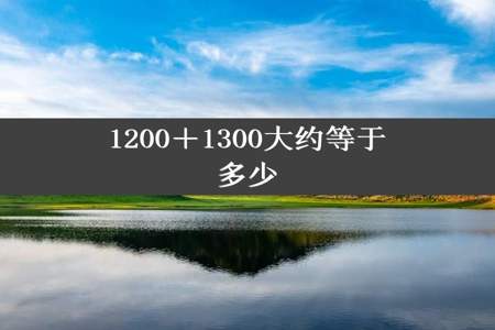 1200＋1300大约等于多少