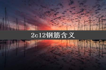 2c12钢筋含义