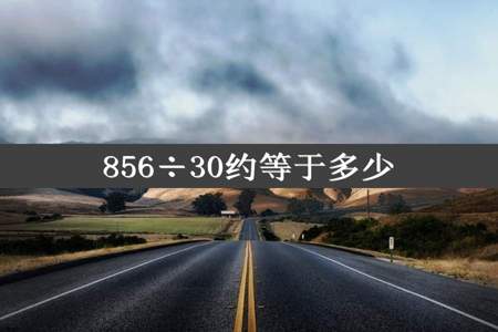 856÷30约等于多少