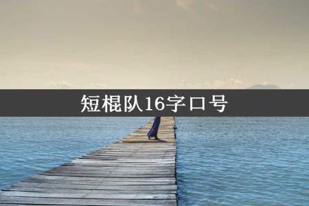 短棍队16字口号