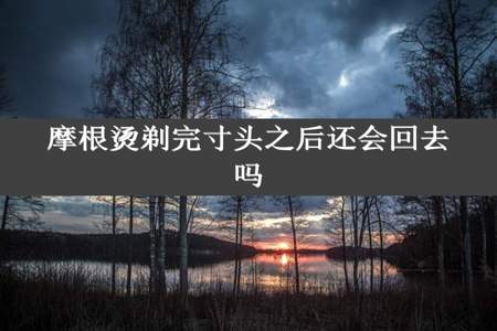 摩根烫剃完寸头之后还会回去吗