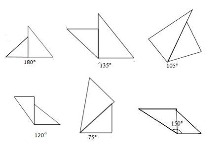一副三角板的六个角分别是多少
