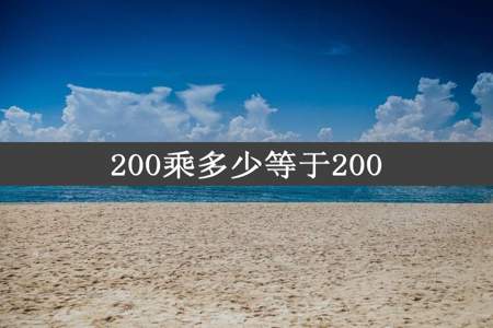 200乘多少等于200